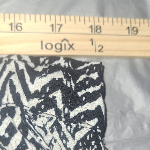 Tiered Maxi Skirt Black & White Cinched Waist Tie w Wood Beads Boho Whimsigoth - Picture 7 of 9